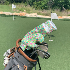 Green Floral Head Cover